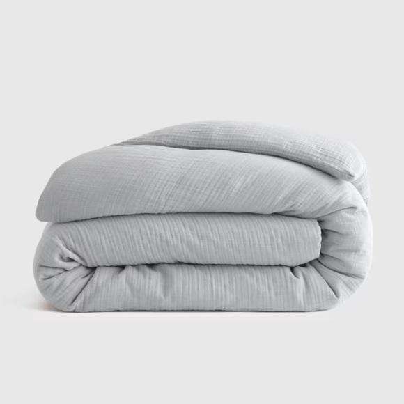 NWT QUINCE Organic Airy Gauze Duvet Cover King/Cal King Mist 1215